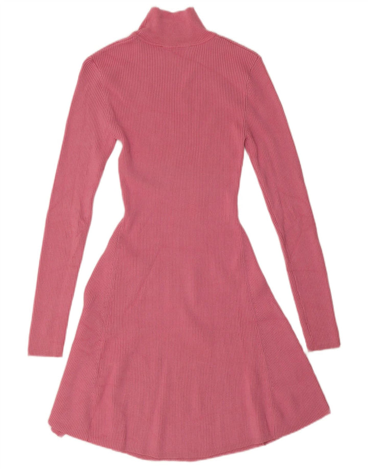 Abito maglione Zara da donna UK 8 Small in viscosa rosa