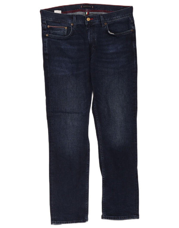 Tommy Hilfiger Uomo Denton Straight Jeans W34 L30 Blu Navy Cotone