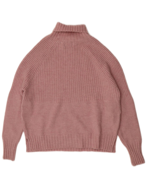 Maglione maglione da donna con collo alto e vestibilità rilassata Superdry UK 10 piccolo rosa