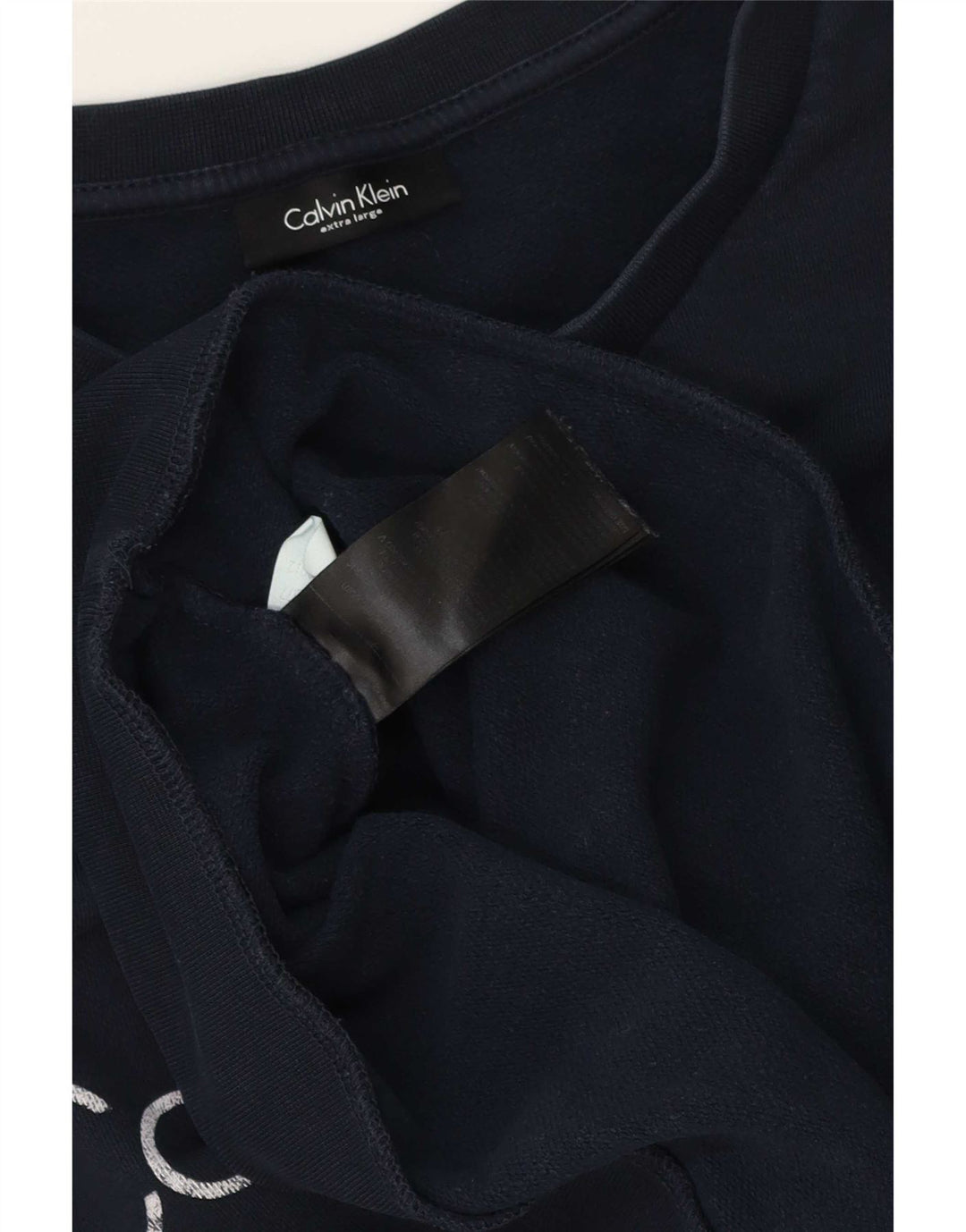 Felpa grafica da uomo Calvin Klein maglione XL cotone blu navy
