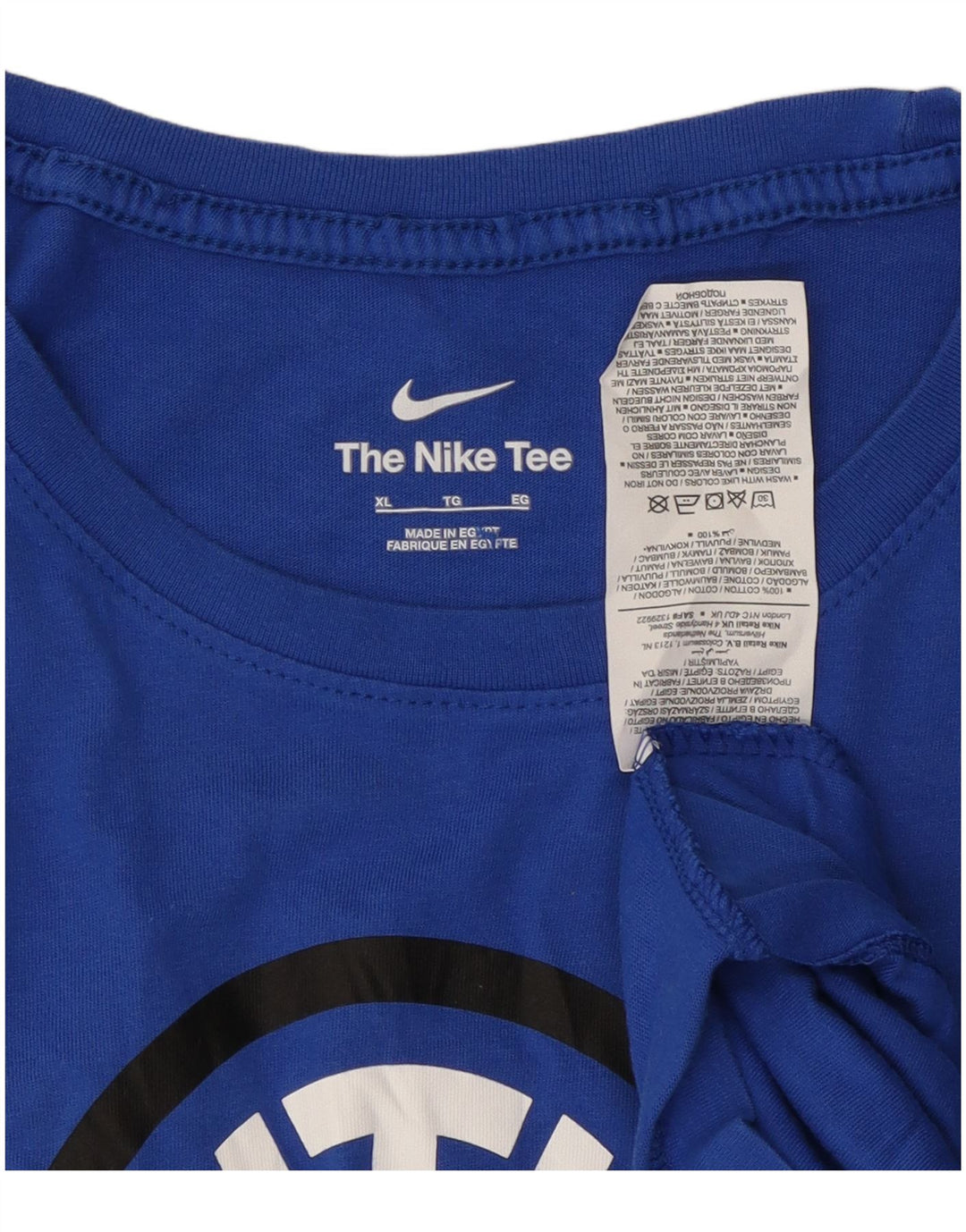 T-shirt grafica da uomo NIKE Inter Milan Top XL in cotone blu
