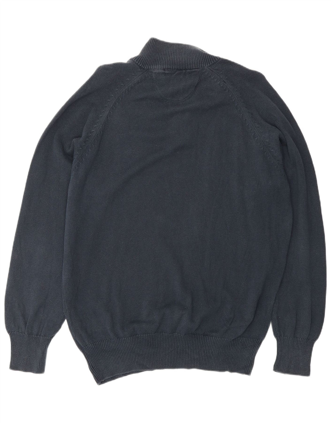 Maglione da uomo Slam con zip e collo XL in cotone blu navy
