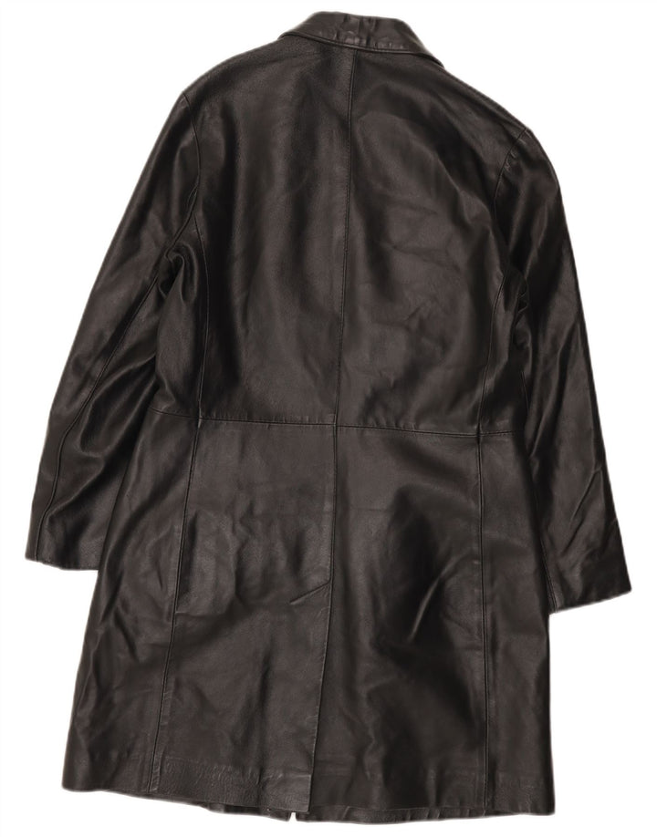 Cappotto in pelle da donna VINTAGE IT 46 Large in pelle nera