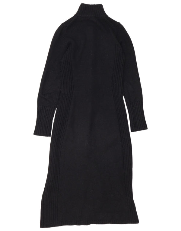 Abito maglione a maniche lunghe da donna Oasis UK 8 piccolo acrilico nero