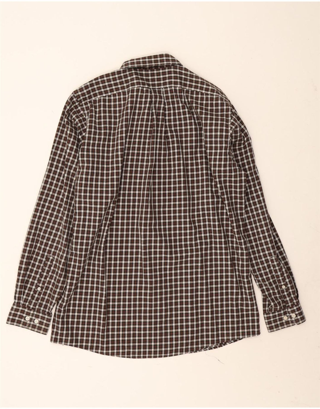 Eddie Bauer Camicia da uomo alta dalla vestibilità classica, grande in cotone a quadretti marrone
