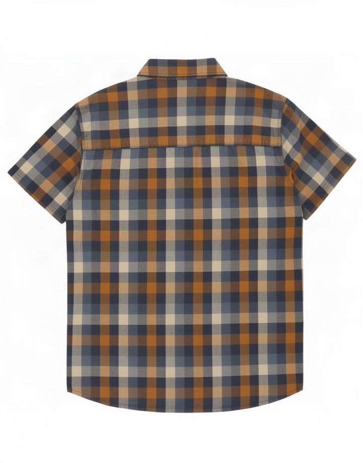 Camicia da uomo Mountain Warehouse XL in cotone a quadri blu navy