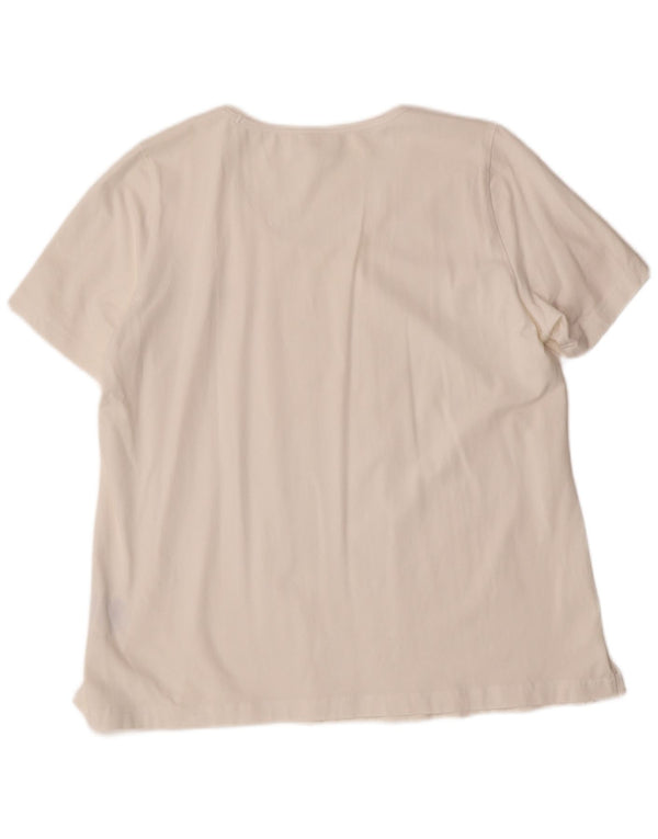 T-shirt comfort fit da donna CHAMPION UK 20 2XL cotone bianco