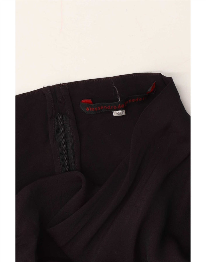 Abito lungo da donna vintage a maniche lunghe IT 40 piccolo nero