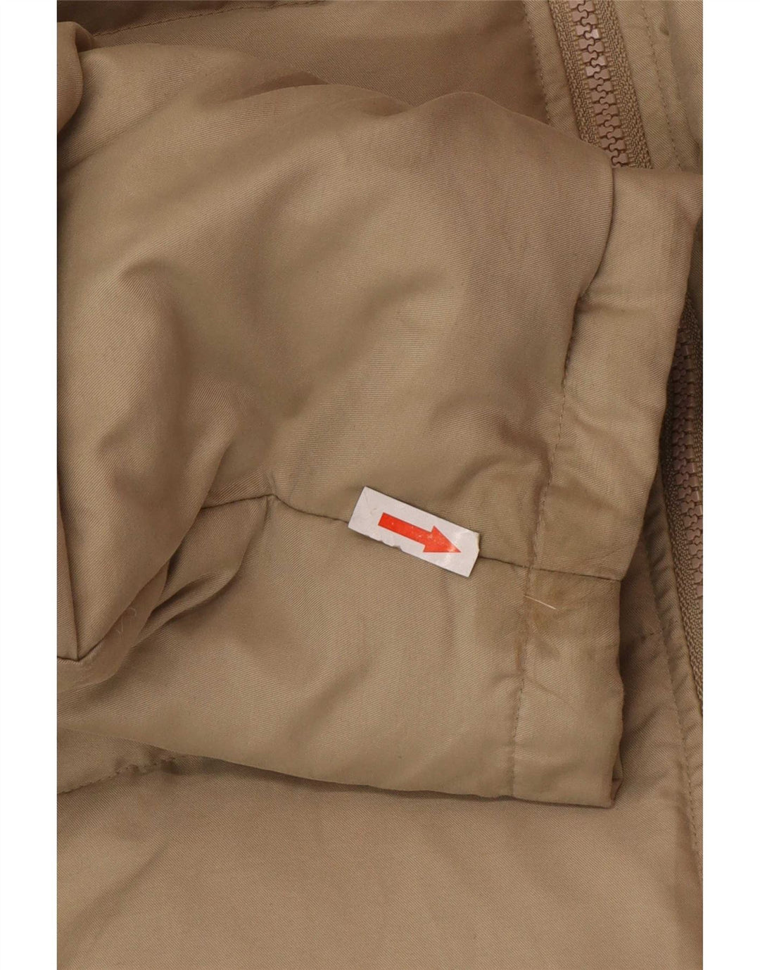 Cappotto imbottito con cappuccio da uomo Sergio Tacchini UK 40 Large Beige Poliestere