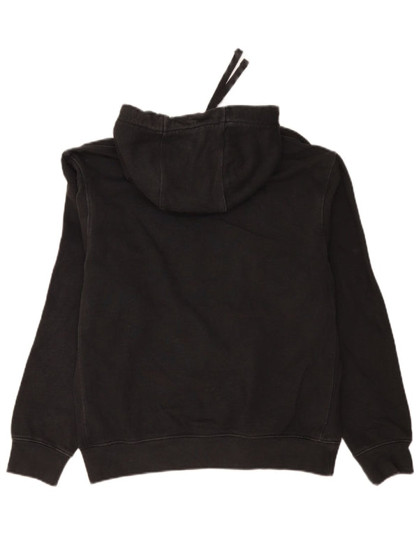 Felpa con cappuccio oversize con grafica Nike da donna UK 10 piccola in cotone nero