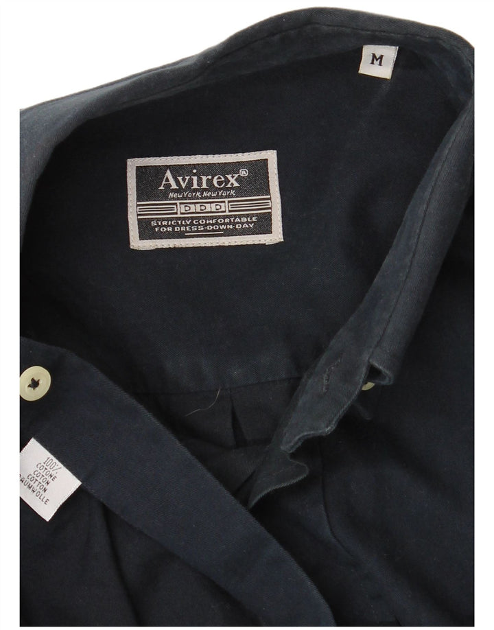 Camicia da uomo Avirex in cotone blu navy medio