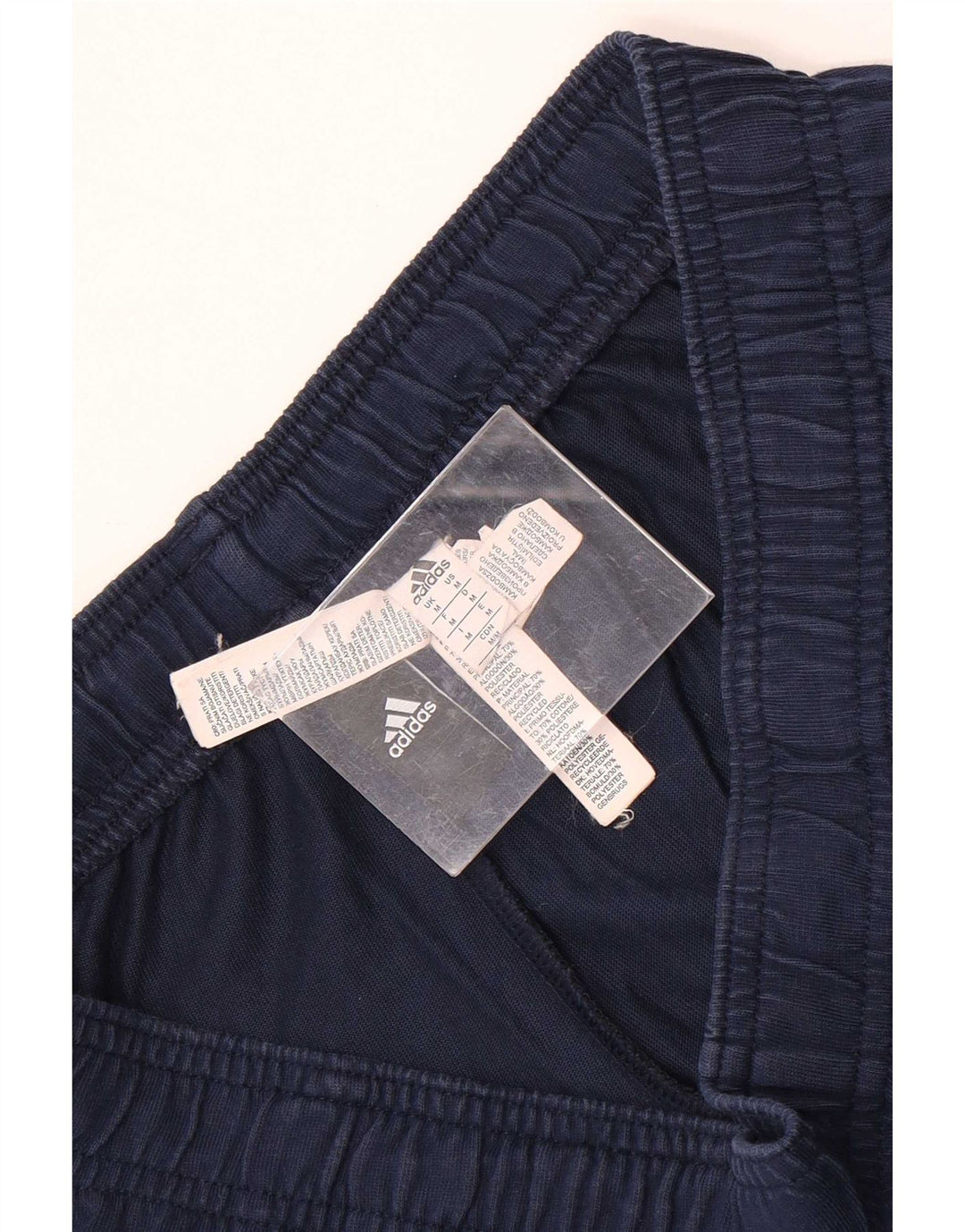 Pantaloncini sportivi Adidas da uomo con grafica media in cotone blu navy