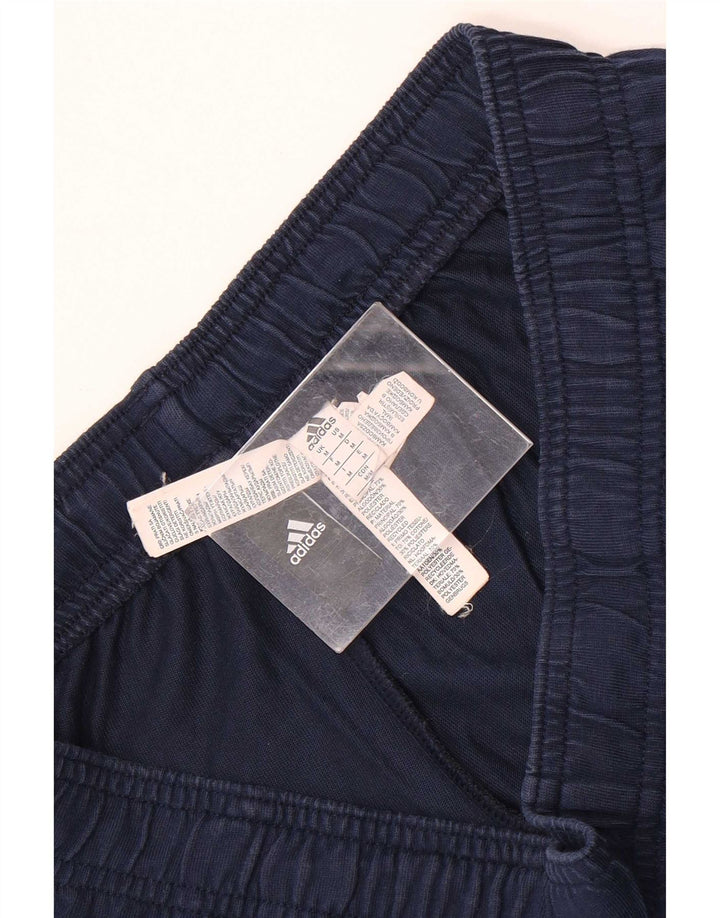 Pantaloncini sportivi Adidas da uomo con grafica media in cotone blu navy