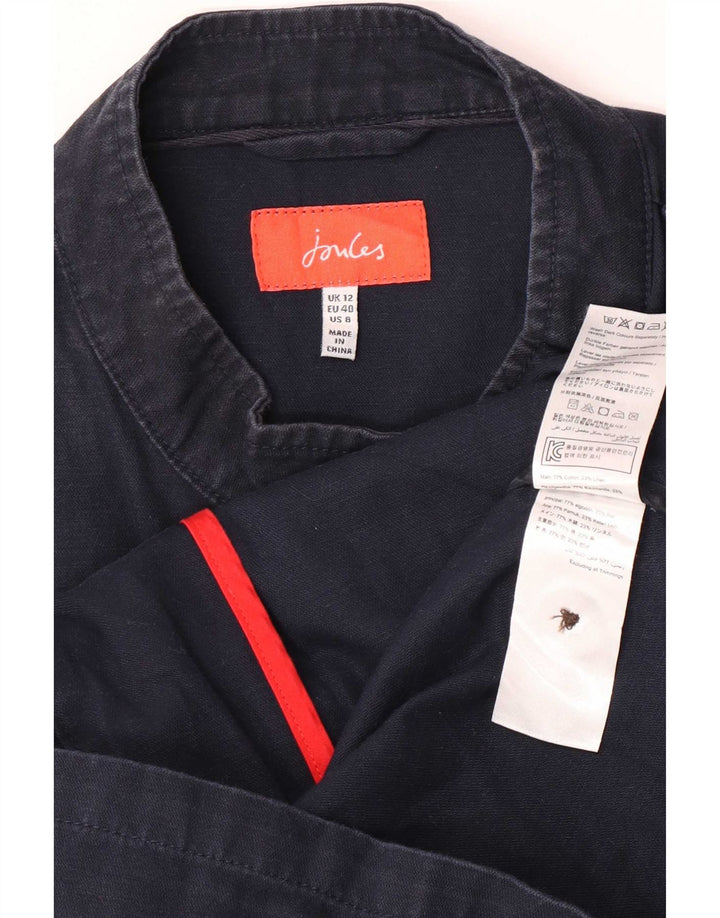 Giacca militare da donna Joules UK 12 cotone blu navy medio