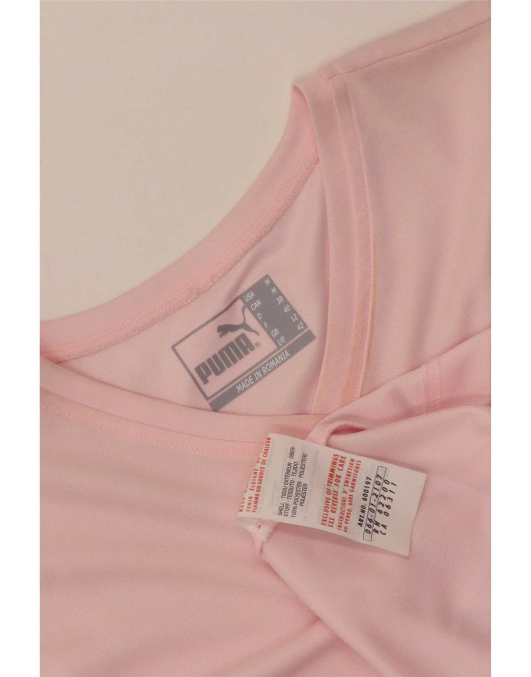 T-shirt da donna Puma UK 12 medio rosa poliestere