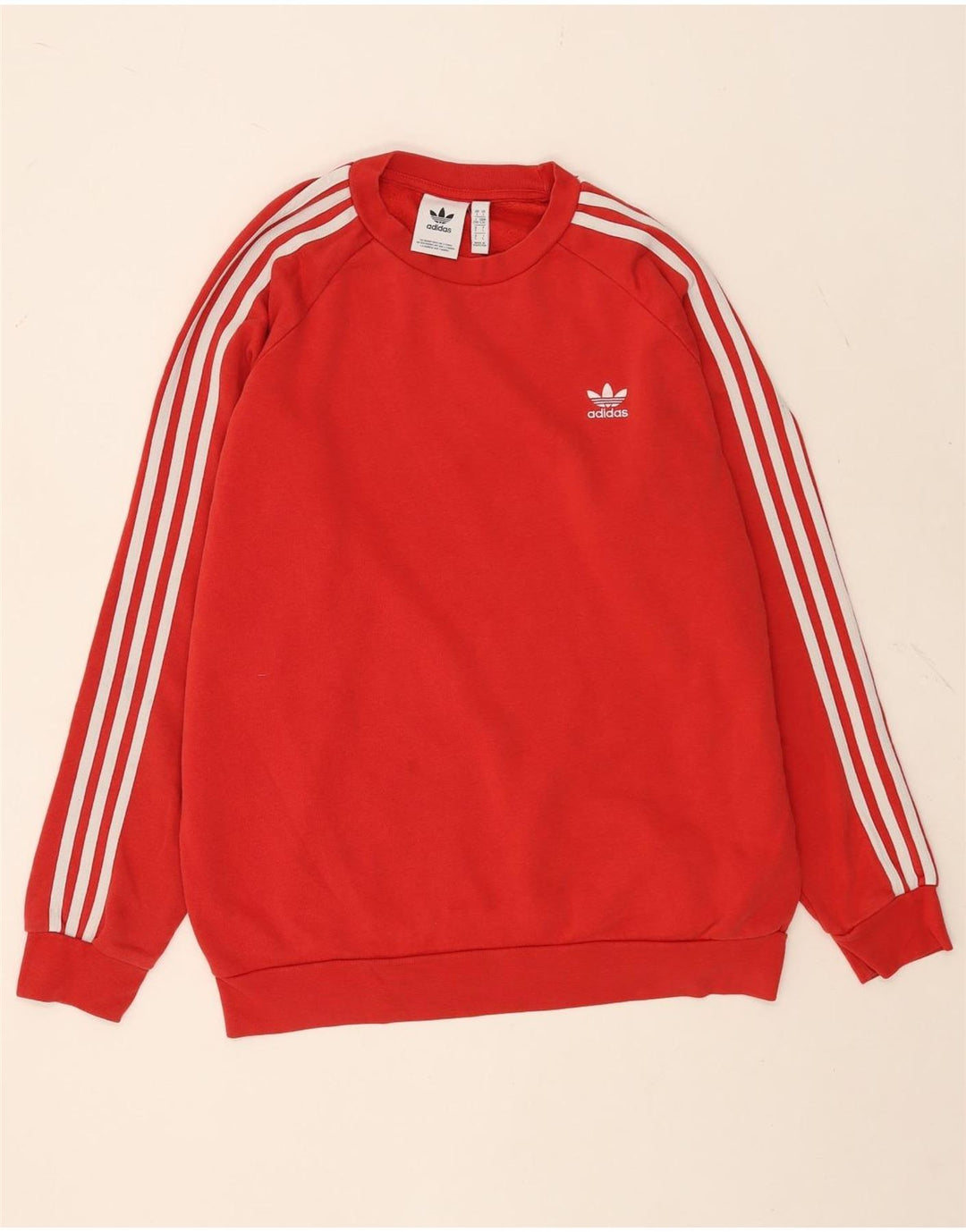 Felpa Adidas Uomo Maglione Grande Rosso Cotone