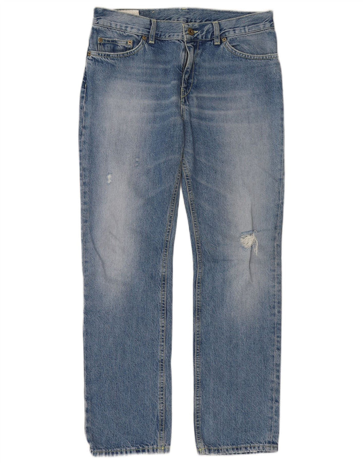 Dondup Jeans dritti invecchiati da donna W27 L28 cotone blu