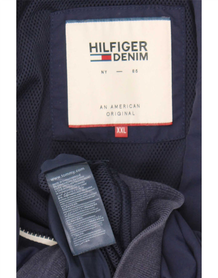 Giubbotto bomber da uomo Tommy Hilfiger UK 44 2XL Poliammide blu navy