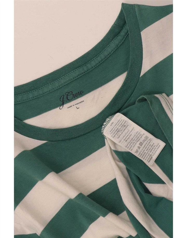 T-shirt da uomo J. Crew Top in cotone a righe verdi grandi