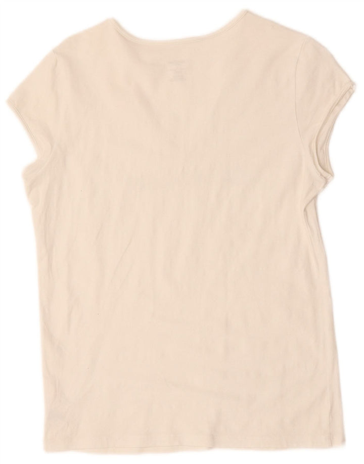 CALVIN KLEIN Womens Graphic T-Shirt Top UK 14 Large White