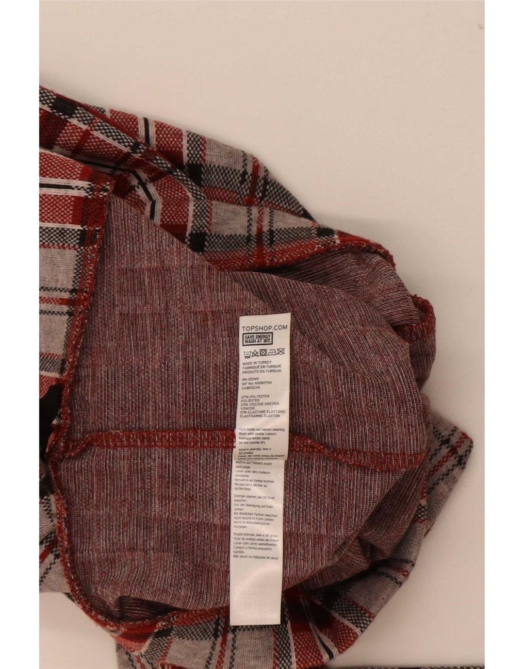 Leggings grafici da donna Topshop UK 8 poliestere a quadri rossi piccoli