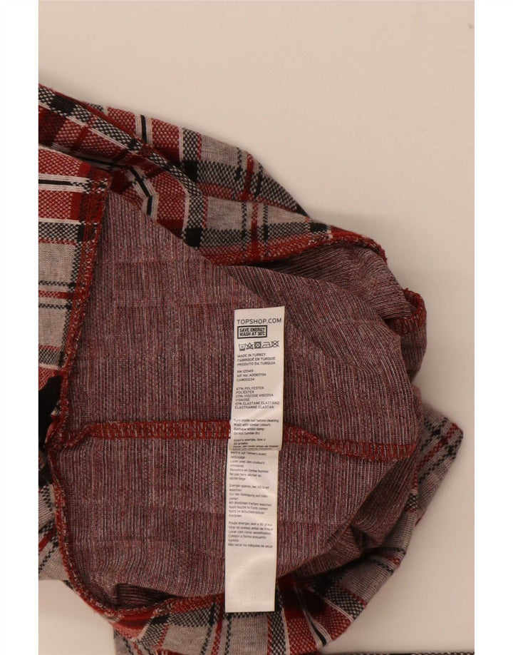 Leggings grafici da donna Topshop UK 8 poliestere a quadri rossi piccoli