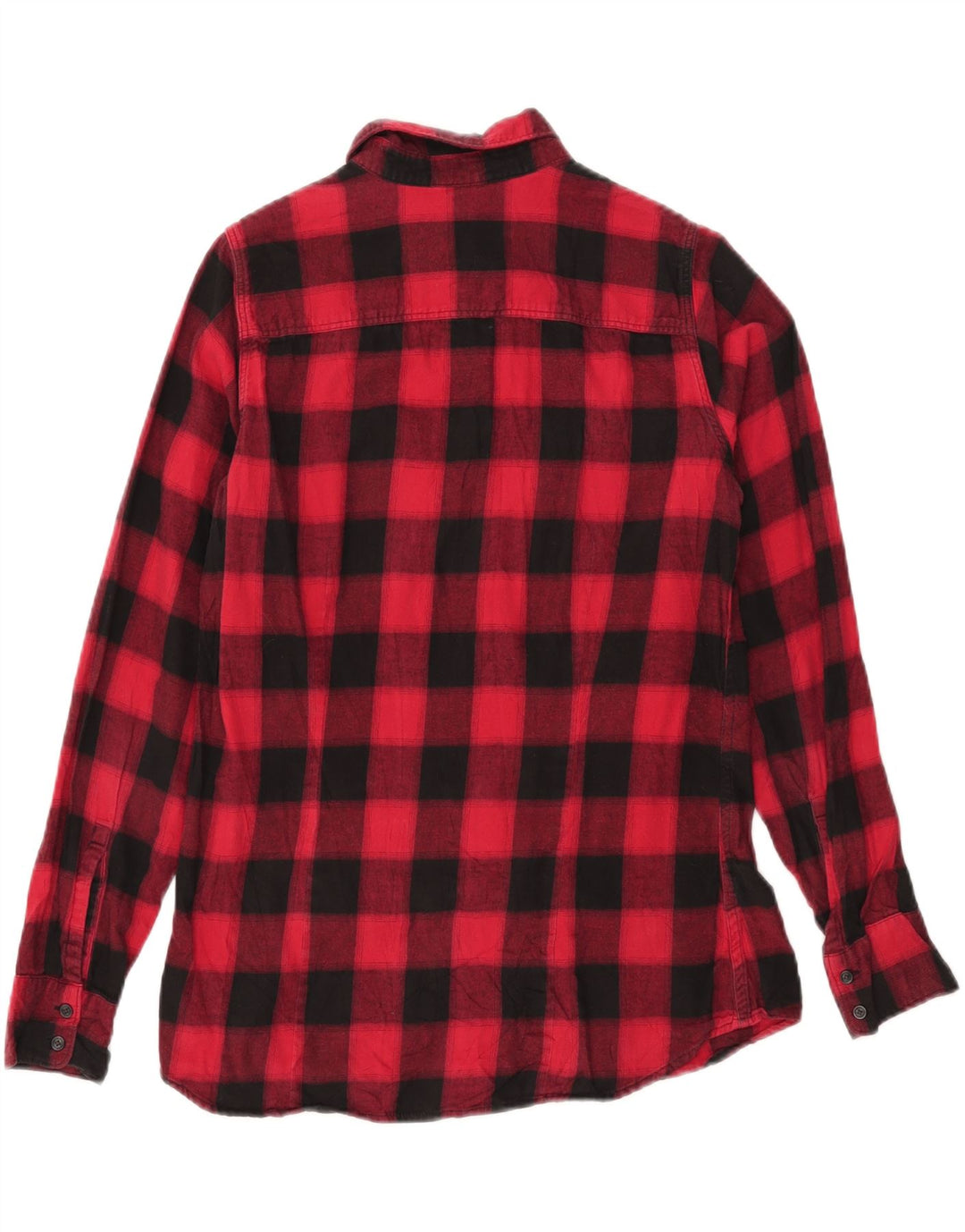 Camicia di flanella da donna EDDIE BAUER UK 14 medio rosso a quadri