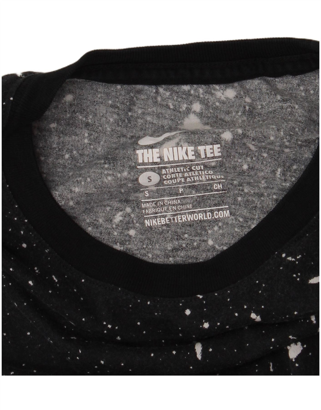 T-shirt grafica da uomo Nike Top Small nera maculata