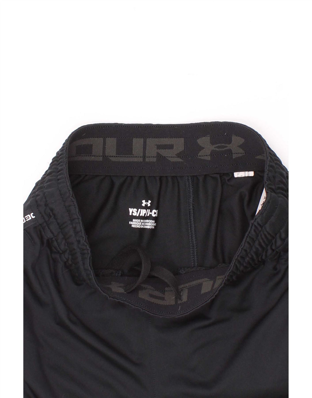 Pantaloncini sportivi grafici da ragazzo Under Armour 7-8 anni piccoli in poliestere nero