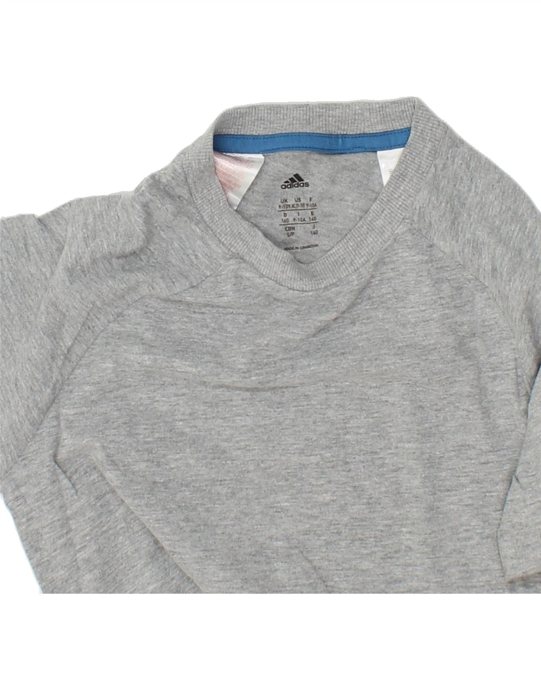 ADIDAS Boys T-Shirt Top 9-10 Years Grey Cotton Vintage Adidas and Second-Hand Adidas from Messina Hembry 
