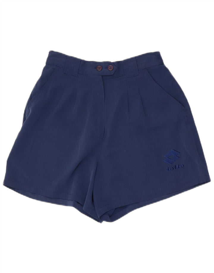 Pantaloncini casual con ancoraggio da donna LOTTO UK 10 Small W26 Poliestere blu navy