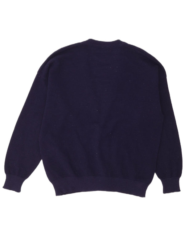 Maglione cardigan da uomo Lacoste taglia 6 XL lana blu navy