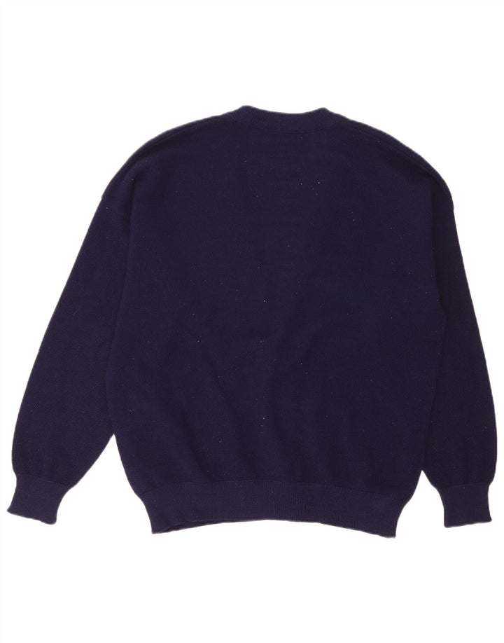 Maglione cardigan da uomo Lacoste taglia 6 XL lana blu navy