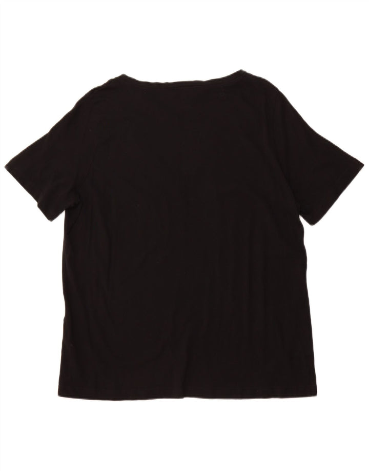 T-shirt da donna COS Top UK 16 grande cotone nero