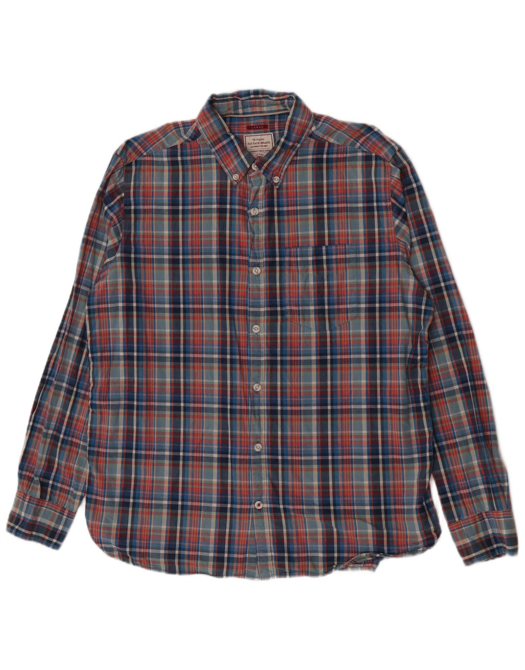 Camicia da uomo Fat Face Grande cotone a quadri multicolore
