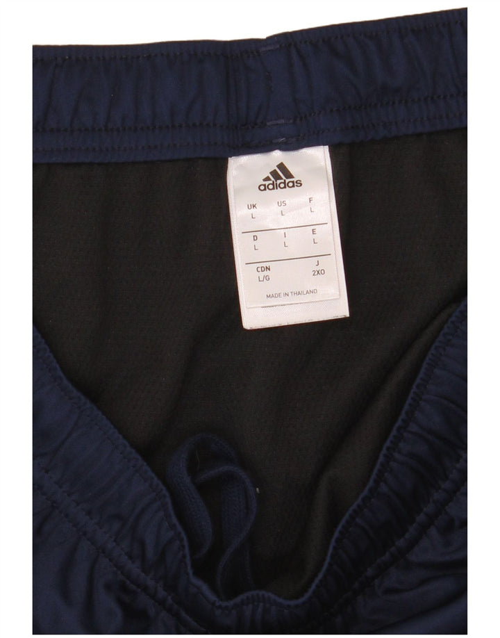 Pantaloncini sportivi Adidas Climalite da uomo di grandi dimensioni in poliestere blu navy