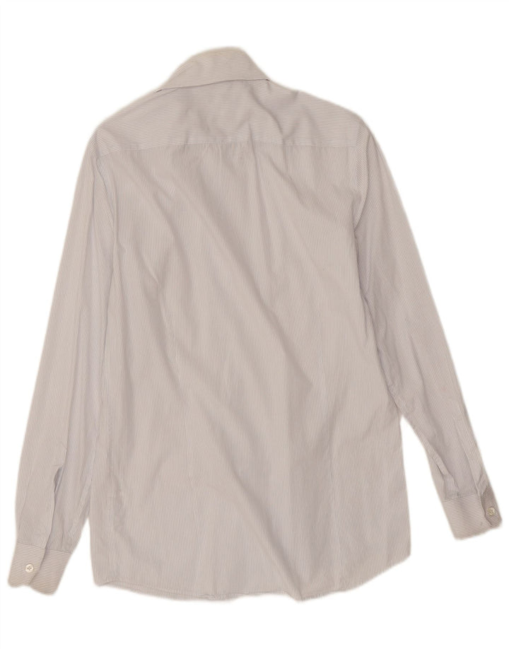Camicia Reiss da uomo vestibilità regolare piccola in cotone gessato bianco