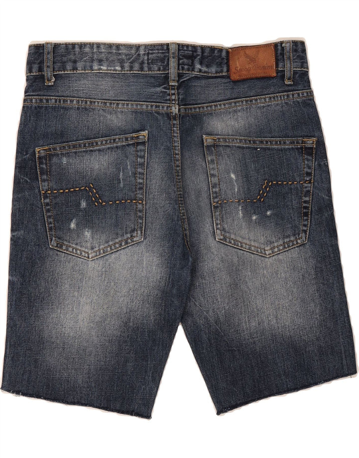 SMOG Mens Distressed Denim Shorts W30 Medium  Blue Cotton Vintage Smog and Second-Hand Smog from Messina Hembry 