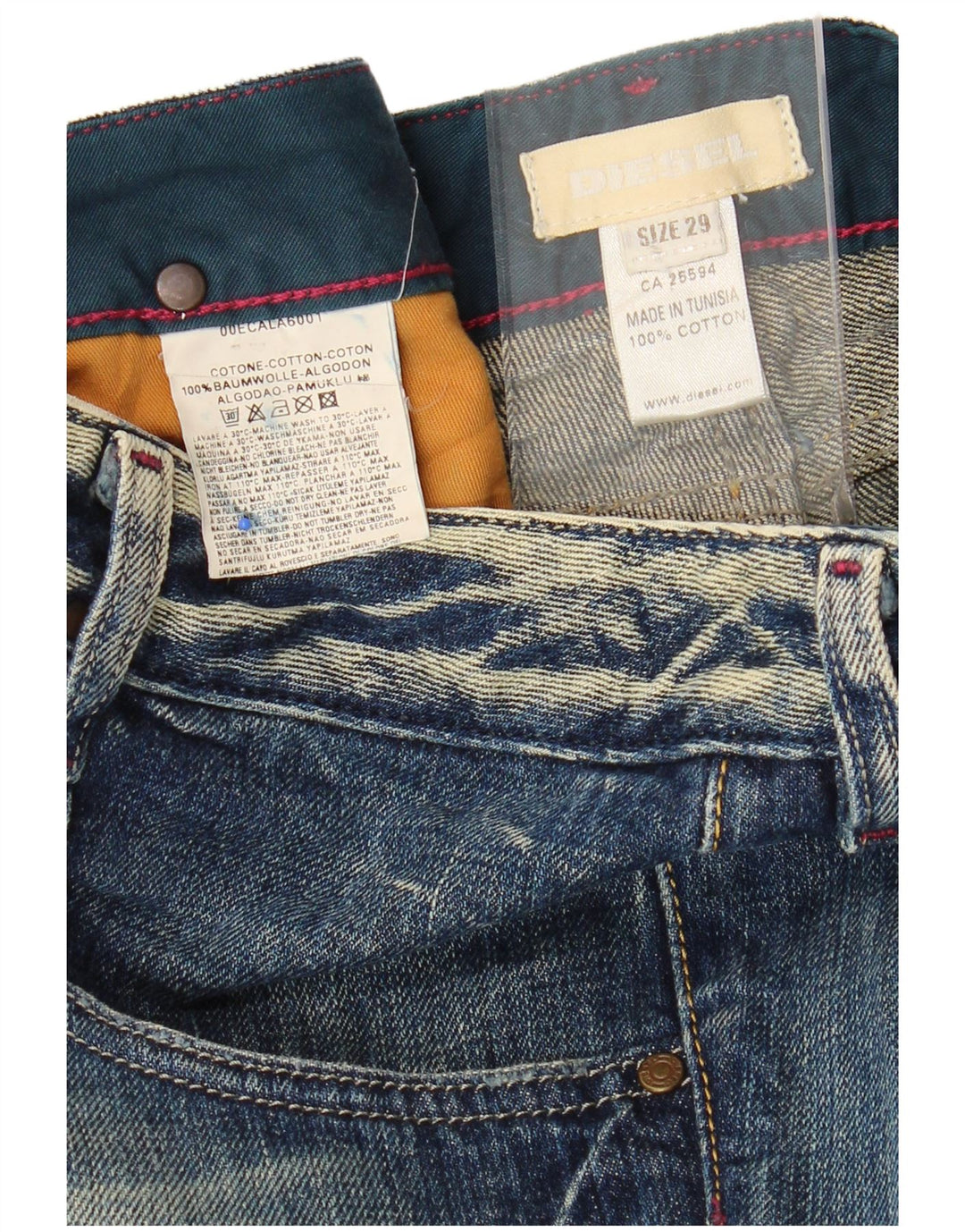 DIESEL Bermuda in denim da uomo W29 cotone blu medio