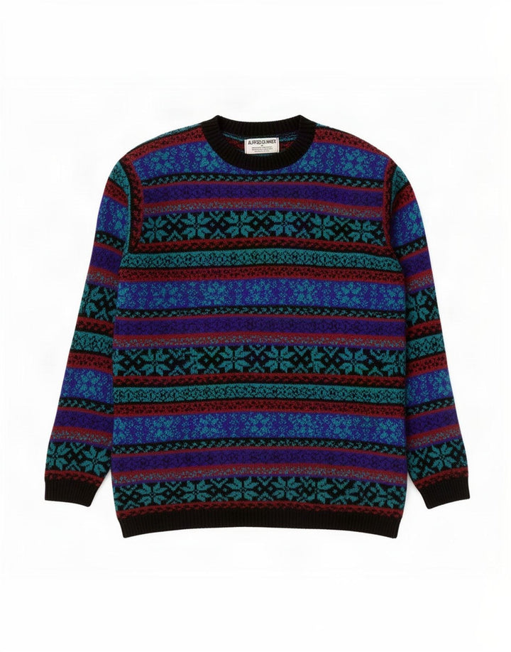 Alfred Dunner Maglione da uomo con scollo a barca Maglione medio multicolore Fair Isle