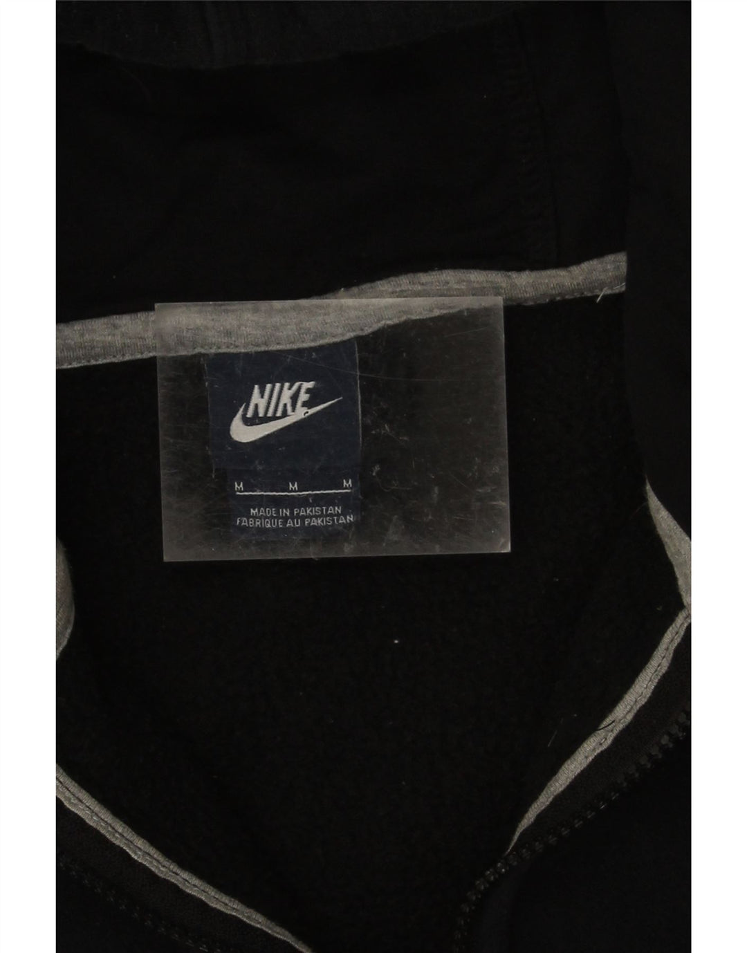Felpa con cappuccio e zip Nike da uomo in cotone nero medio