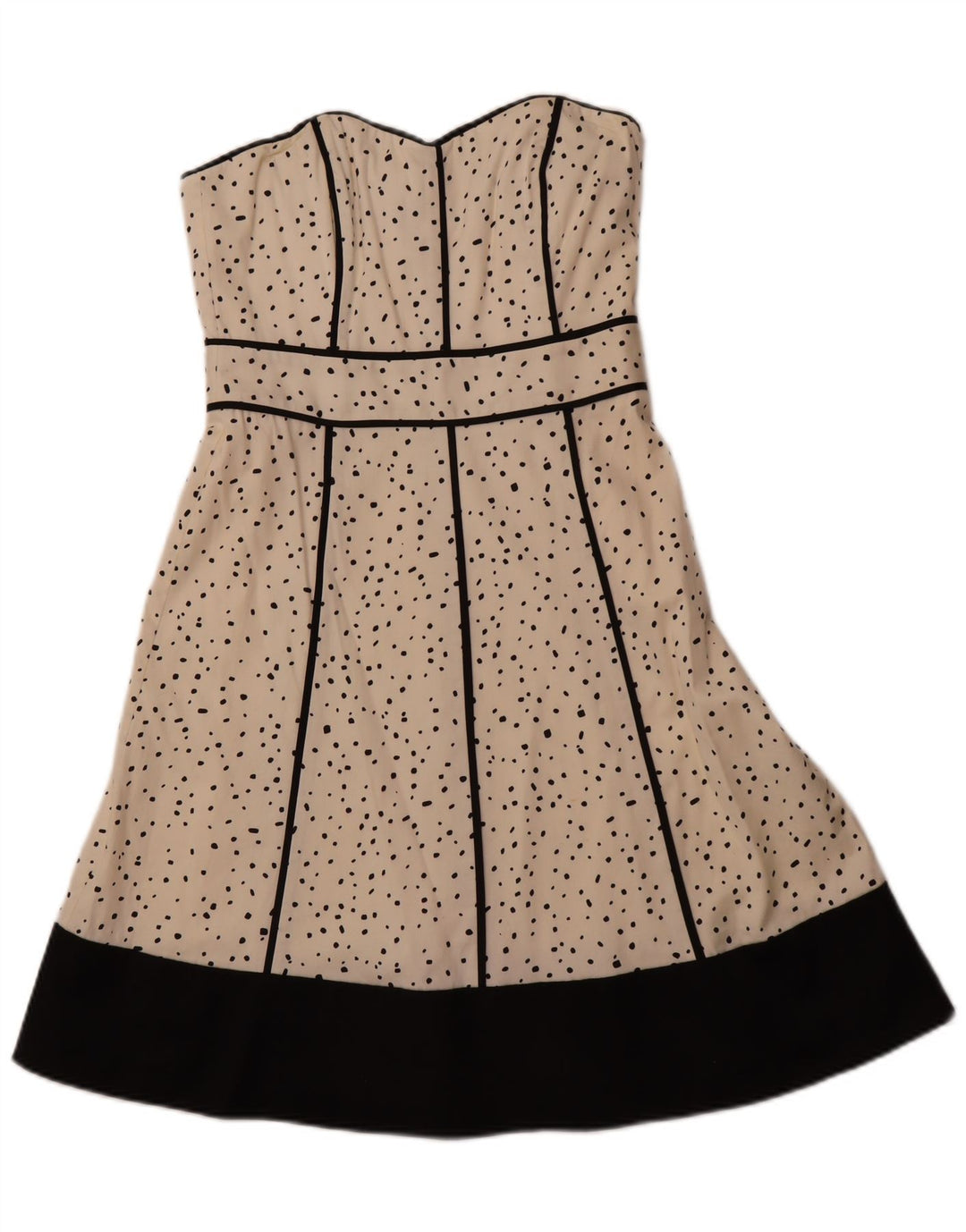 Abito senza spalline da donna COAST UK 12 Cotone maculato bianco medio