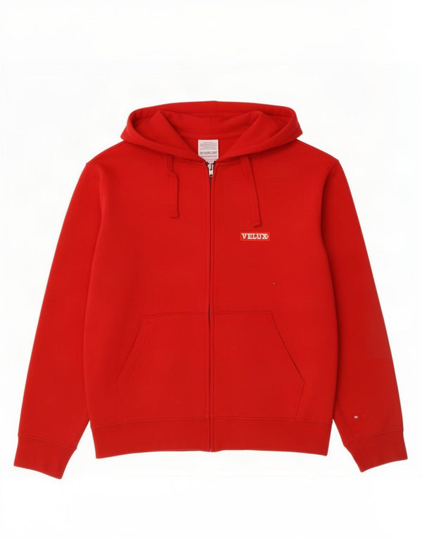 Maglione con cappuccio e zip da uomo Russell Athletic in cotone rosso medio