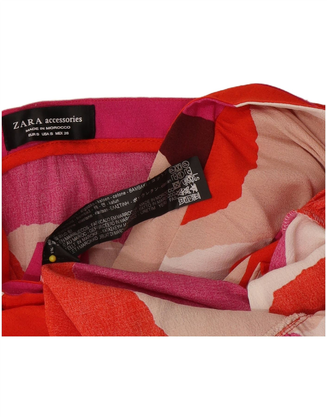 Gonna a portafoglio da donna Zara piccola W24 in cotone color block multicolore