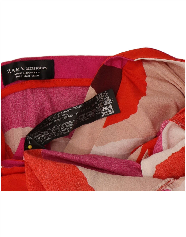 Gonna a portafoglio da donna Zara piccola W24 in cotone color block multicolore