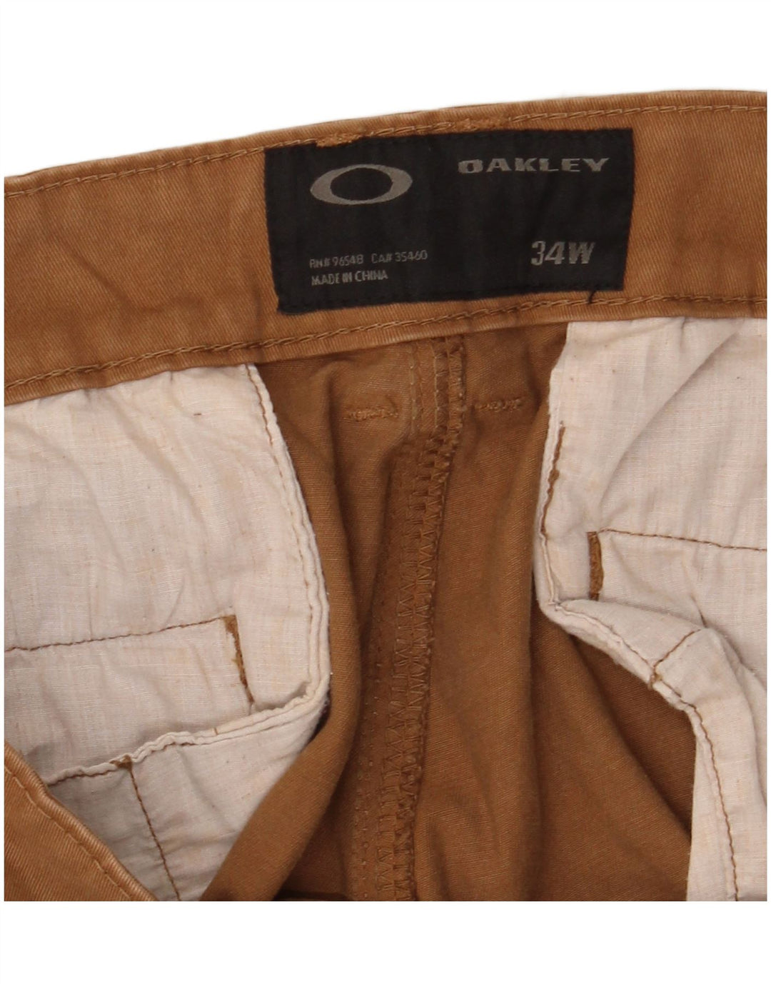 Pantaloni chino dritti da uomo Oakley W34 L33 Marrone