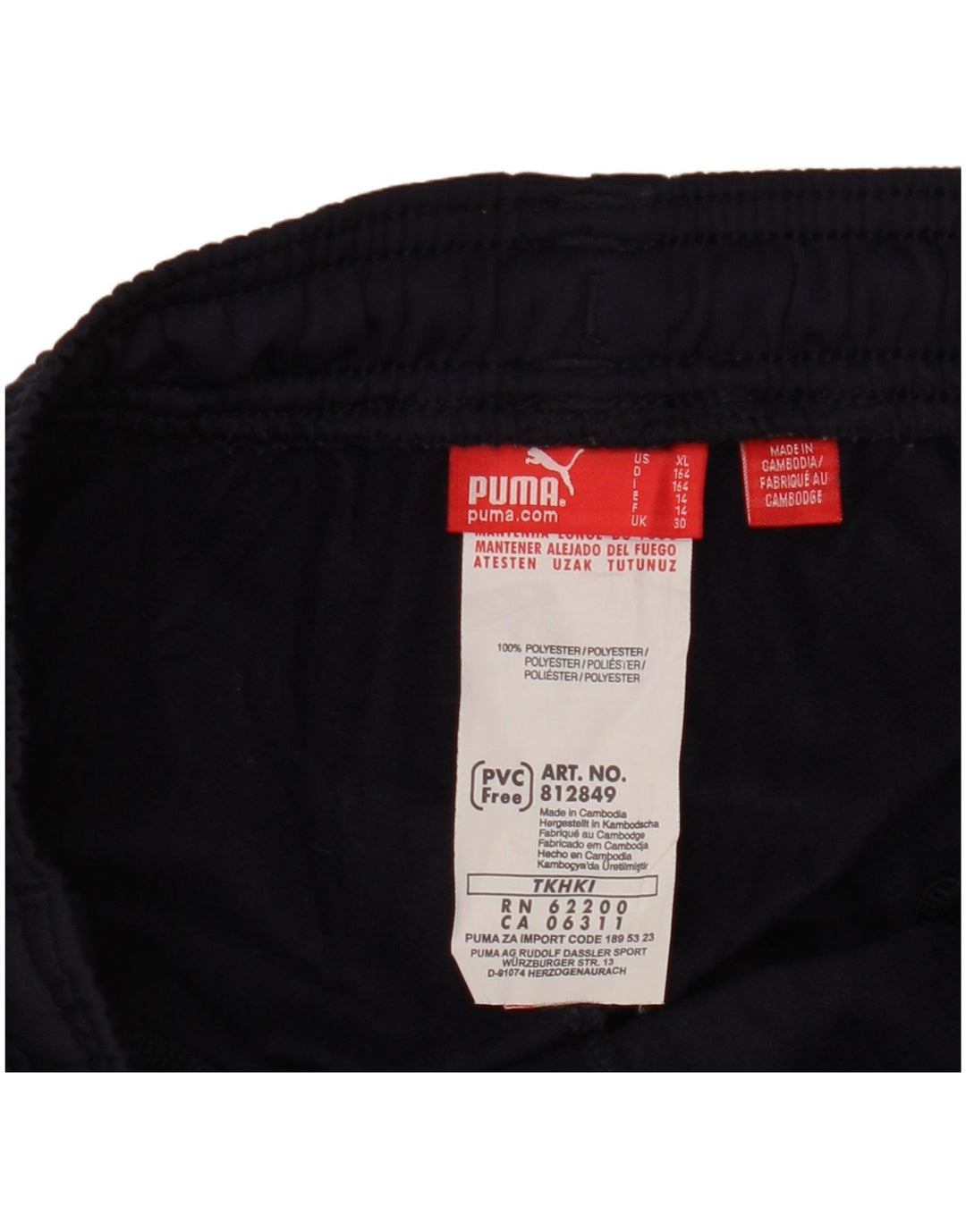 Pantaloni della tuta da ragazzo PUMA 13-14 anni in poliestere blu navy