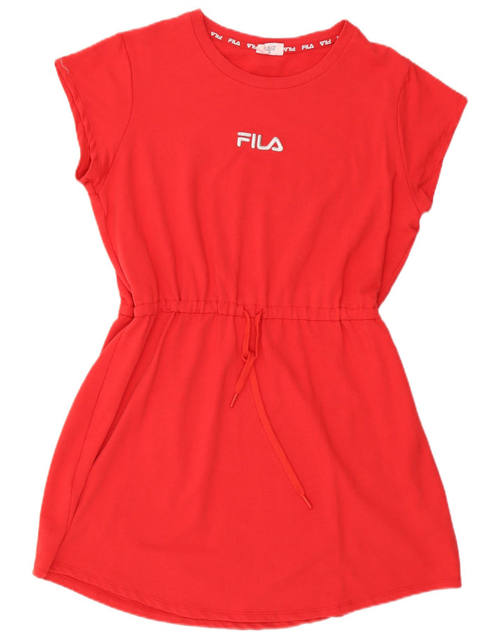 Abito basic grafico da donna Fila UK 18 XL cotone rosso