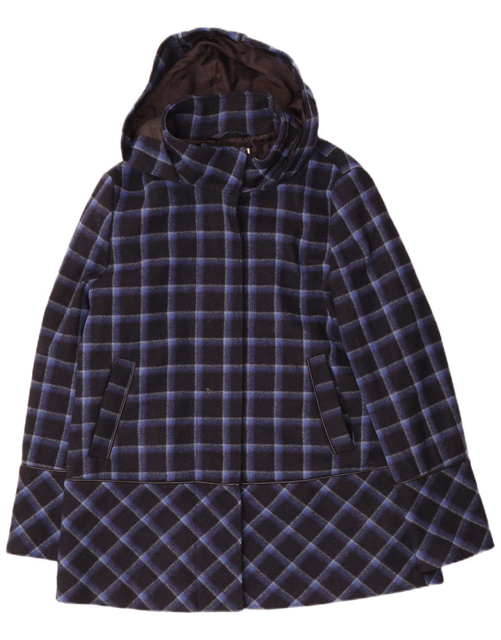 Giacca a vento con cappuccio da donna ESPRIT UK 14 Medium Black Check