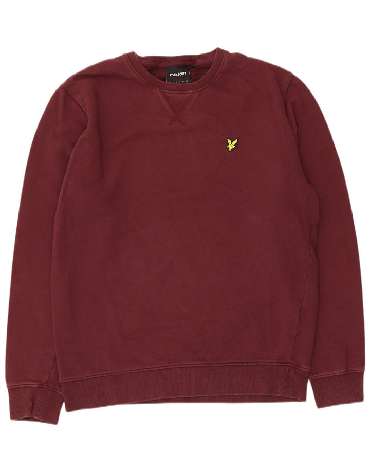 Felpa da uomo Lyle & Scott, maglione grande, cotone marrone